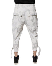 Dolce & Gabbana White Camouflage Cargo Jogger Sweatpants Pants