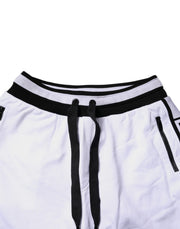 Dolce & Gabbana Black White Cotton Layered Sweatpants Pants