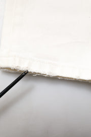 Dolce & Gabbana White Tattered Graffiti Skinny Denim Jeans