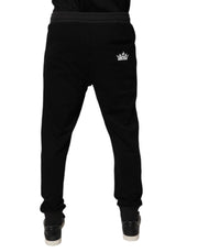 Dolce & Gabbana Black Logo Men Jogger Cotton Sweatpants Pants