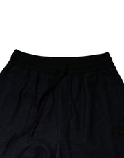 Dolce & Gabbana Black Jacquard Jogger Men Sweatpants Pants