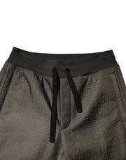 Dolce & Gabbana Brown Lambskin Leather Men Sweatpants Pants