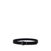 Saint Laurent Black Calf Leather Bos Taurus Regular Belt