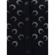 Marine Serre Black Viscose Cardigan