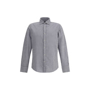 Deperlu Blue Cotton Pattern Shirt