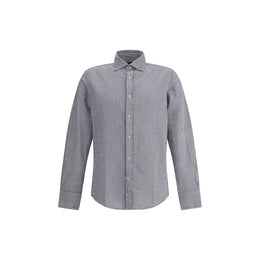 Deperlu Blue Cotton Pattern Shirt