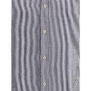 Deperlu Blue Cotton Pattern Shirt