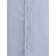 Finamore Light Blue Linen Dress Shirt
