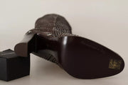 Dolce & Gabbana Brown Exotic Leather Heels High Boots Shoes