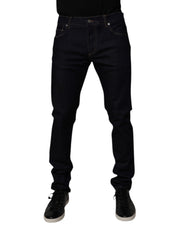 Dolce & Gabbana Black Cotton Stretch Men Skinny Denim Jeans