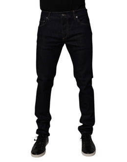 Dolce & Gabbana Black Cotton Stretch Men Skinny Denim Jeans