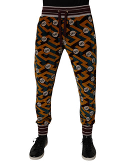 Dolce & Gabbana Multicolor Logo Monogram Jogger Sweatpants Pants