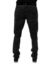 Dolce & Gabbana Black Cotton Stretch Men Skinny Denim Jeans