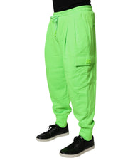 Dolce & Gabbana Neon Green Cargo Jogger Men Sweatpants Pants