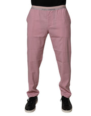 Dolce & Gabbana Pink Cotton Stretch Chino Pants