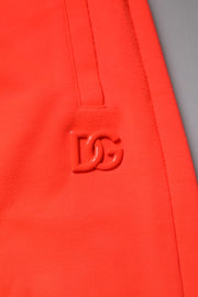 Dolce & Gabbana Red Polyester Mid Waist Men Bermuda Shorts