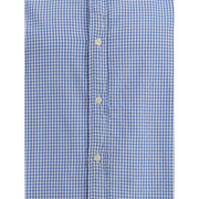 Deperlu Light Blue Cotton Pattern Shirt