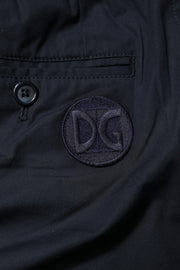 Dolce & Gabbana Dark Blue Cotton Bermuda Sweatshorts Shorts