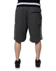 Dolce & Gabbana Dark Gray Cotton Bermuda Sweatshorts Shorts