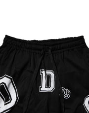 Dolce & Gabbana Black Logo Cotton Bermuda Sweatshorts Shorts