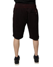 Dolce & Gabbana Bordeaux Cotton Bermuda Sweatshorts Shorts