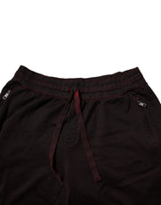 Dolce & Gabbana Bordeaux Cotton Bermuda Sweatshorts Shorts