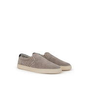 Brunello Cucinelli Beige Leather Slip-On Loafers