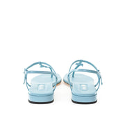 Miu Miu Blue Patent Leather Flip-Flop Sandals