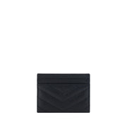 Saint Laurent Black Leather Card Holder
