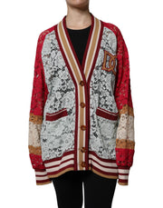 Dolce & Gabbana Multicolor Floral Lace Cardigan Sweater
