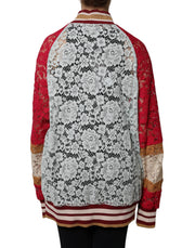 Dolce & Gabbana Multicolor Floral Lace Cardigan Sweater