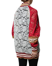 Dolce & Gabbana Multicolor Floral Lace Cardigan Sweater