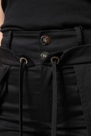 Dolce & Gabbana Black Cotton High Waist Cargo Pants