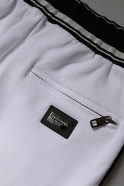 Dolce & Gabbana White Cotton Stretch Jogger Sweatpants Pants