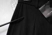 Dolce & Gabbana Black Nylon High Waist Slim Fit Pants