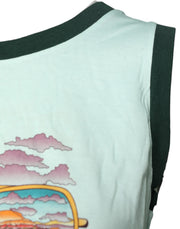Dolce & Gabbana Light Green Graphic Print Sleeveless Tank T-shirt