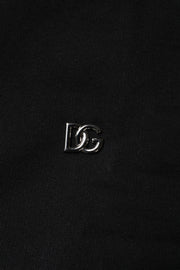 Dolce & Gabbana Black Cotton Crew Neck Sweatshirt Sweater