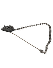Dolce & Gabbana Silver Tone Brass Crown Chain Women Brooch Lapel Pin