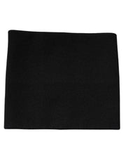 Dolce & Gabbana Black Cashmere Knitted Square Handkerchief Scarf