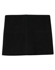 Dolce & Gabbana Black Cashmere DG Logo Square Handkerchief Scarf