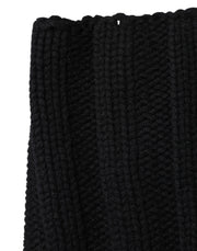 Dolce & Gabbana Black Cashmere Knitted Neck Warmer Foulard Scarf