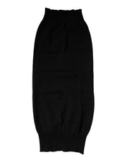 Dolce & Gabbana Black Cashmere Knitted Neck Warmer Foulard Scarf