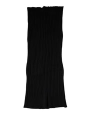 Dolce & Gabbana Black Cashmere Knitted Neck Warmer Foulard Scarf