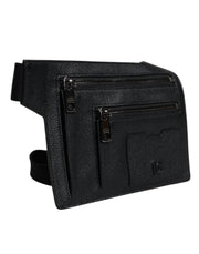 Dolce & Gabbana Black Calfskin Leather Messenger Crossbody Bag