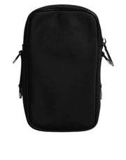 Dolce & Gabbana Multicolor Leopard Jacquard Logo Plaque Neck Strap Bag