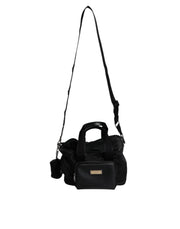 Dolce & Gabbana Black Shoulder Strap Pet Carry Logo Plaque Bag