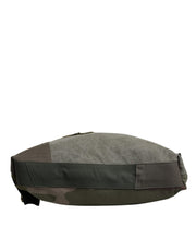 Dolce & Gabbana Military Green Patchwork Rucksack Backpack Bag