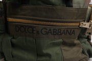 Dolce & Gabbana Military Green Patchwork Travel Backpack Bag