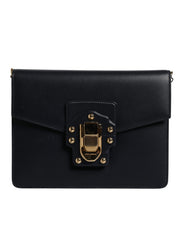 Dolce & Gabbana Black Calfskin Leather Shoulder Strap Bag