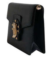 Dolce & Gabbana Black Calfskin Leather Shoulder Strap Bag